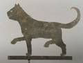 Painted Silhouette Sheet Iron Cat Weather Vane