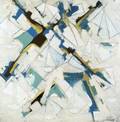 Claude Venard French b 1913 Composition au Fond Bleu