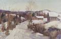 William Lester Stevens American 18881969 Hillside Landscape Winter