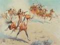 James C McKell American 20th Century Stagecoach Shootout