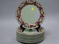 Set of Twelve Wedgwood Copper Lustre Decorated Ceramic Plates