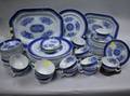 Sixtyeight Piece Spode Blue and White Fitzhugh Pattern Partial Dinner Service