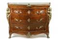 French Mahogany Marble Top Ormolu Mounted Commode