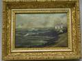 Framed Oil on Canvas Coastal Scene