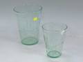 Two Etched Aqua Flip Glasses