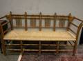 Provincial Ash Spindle Settle with Rush Seat