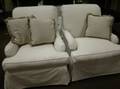 Pair of Continentalstyle White Upholstered Chairs
