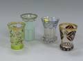 Four AustrianBohemian Decorated Glass Tumblers