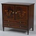 Federal Miniature Mahogany Inlaid Cabinet