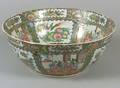 Large Rose Medallion Porcelain Punch Bowl