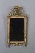 Gilded Wood and Marble Veneer Bilboa Mirror