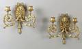 Pair of Carved and Giltwood Twolight Wall Sconces
