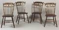Set of Four Paint Decorated Windsor Side chairs