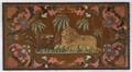 Figural Wool Hooked Rug with Lion
