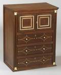 Neoclassical Mahogany and Whale Bone Inlaid Cabinet