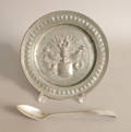 Embossed pewter plate