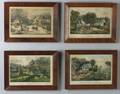 Currier  Ives publisher American 18571907 Lot of Four American Homestead Spring Summer Autumn and Winter