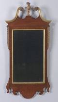 Federal Mahogany and Parcel Gilt Mirror