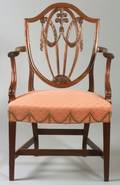 Federal Carved Mahogany Armchair