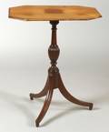 Federal Mahogany Carved Tilttop Candlestand