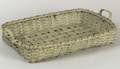 GrayBlue Painted Woven Splint Basket
