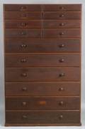 Shaker BuiltIn Stained Pine Chest of Drawers