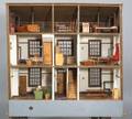 Shaker Style Wooden Doll House with Miniature Shaker Furnishings