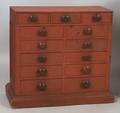 Shaker Red Painted Pine Tabletop Chest
