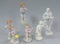 Six Assorted German Bisque and Porcelain Figures