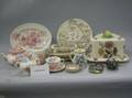 Eighteen Pieces of Assorted English and American Transfer Decorated Ceramic Tableware