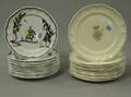 Two Sets of Italian Decorated Ceramic Dinner Plates