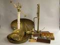 Brass and Marble Balance Scale with Miscellaneous Parts and Accessories