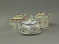 Three Newhall Porcelain Teapots and an Undertray