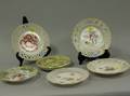 Six Assorted Handpainted Porcelain Plates