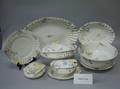 Thirtythree Piece Limoges Floral Transfer Decorated Porcelain Partial Dinner Service