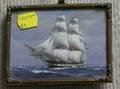 Framed Miniature of a Sailing Ship
