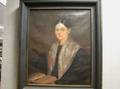 Framed Oil Portrait of a Woman Holding a Book