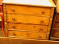 Late Victorian Cottage Pine FourDrawer Bureau