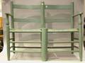 Green Painted Slatback Wagon Seat
