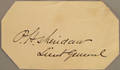 Civil War General Phil Sheridan signature