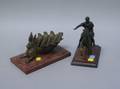 Two Neoclassical Bronze Figurals on Marble Bases