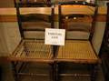 Set of Six Gilt and Paint Decorated Fancy Side Chairs with Caned Seats
