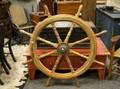 Brass Mounted Teakwood Ships Wheel