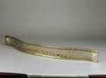 English Pierced Brass Serpentine Fire Fender pierced gallery with Prince of Wales feathers and quatrefoils engraved diamond motif on