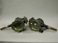 Pair of Black Painted and Brass Coach Lanterns