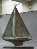 Patinated Copper Sailboat Weather Vane