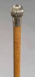 English Silver Cigarette Dispenser Walking Stick