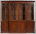 William IV Mahogany Breakfront Bookcase and Cabinet