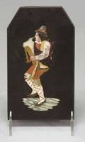 Italian Pietra Dura Plaque of a Piper