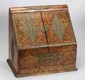English Burl Walnut and Brass Mounted Desk Box